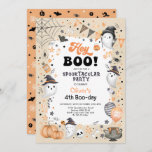 Earthy Orange Black Halloween Ghost Boy Birthday Invitation<br><div class="desc">Hey Boo! Cute ghost theme Halloween birthday invitation. Personalize this spooktacular invite with your details and if you want to further re-arrange the style and placement of the text,  please press the "Click to customize further" button.</div>