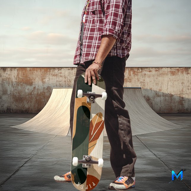 Earthy Organic Skateboard - Minimalist Boho Design (Creator Uploaded)