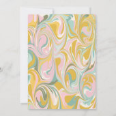 Earthy Pastel Abstract Marble Graduation Party Invitation (Back)