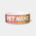 Earthy Pink Stripes Customized Dog Pet Water Food  Bowl<br><div class="desc">Add your pet's name,  your own text or leave it blank! Check my shop for more designs or let me know if you'd like something custom.</div>
