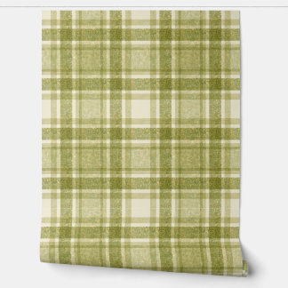 Earthy Plaid | Sage & Cream Wallpaper