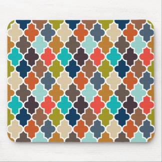Earthy Quatrefoil Mouse Pad