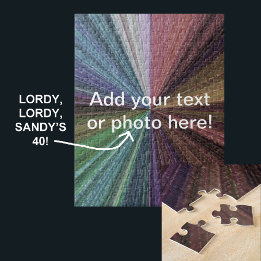 Earthy Rainbow Circular Gradient Art Custom Jigsaw Puzzle