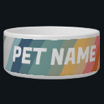 Earthy Rainbow Customized Dog Pet Water Food Bowl<br><div class="desc">Add your pet's name,  your own text or leave it blank! Check my shop for more designs or let me know if you'd like something custom.</div>