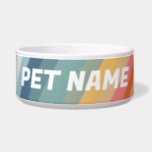 Earthy Rainbow Customized Dog Pet Water Food Bowl<br><div class="desc">Add your pet's name,  your own text or leave it blank! Check my shop for more designs or let me know if you'd like something custom.</div>