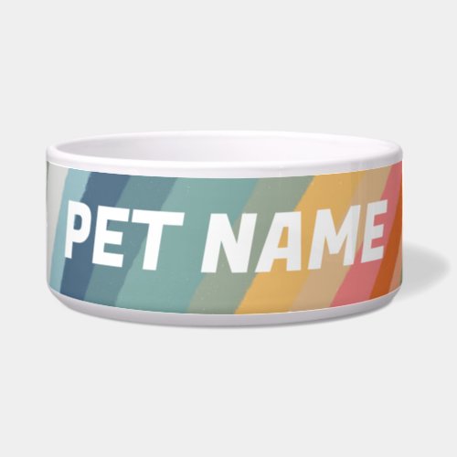 Earthy Rainbow Customized Dog Pet Water Food Bowl