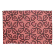 Earthy Red and Black Floral Pattern