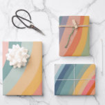 Earthy Retro Bold Wavy Stripe Colorful Modern Gift Wrapping Paper Sheets<br><div class="desc">Hope you like this hand made paper variety pack.  Check out my shop for lots more colors and patterns and let me know if you'd like something customized.</div>