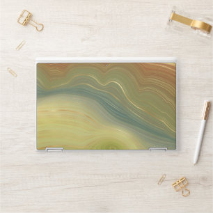 Earthy Retro Strata Vintage Neutral Tone Agate HP Laptop Skin