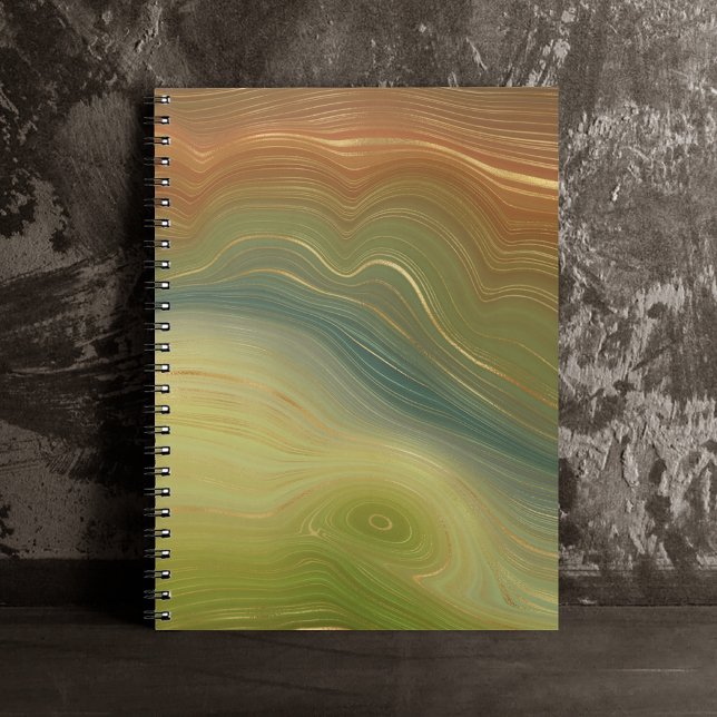 Earthy Retro Strata | Vintage Neutral Tone Agate Notebook (Creator Uploaded)