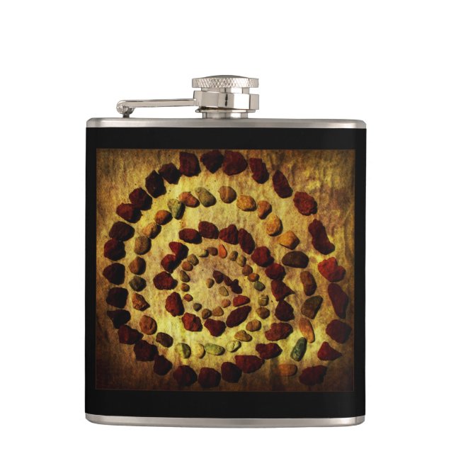 Earthy Rock Circle Flask (Front)