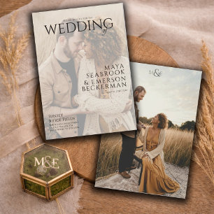 Earthy Rustic Photo Wedding Invitation