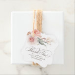 Earthy Shade Flowers Elegant Boho Thank You Favor Tags<br><div class="desc">Earthy shade flowers and sage greenery elegant boho thank you favor tags</div>