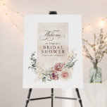 Earthy Shade Flowers Elegant Boho Welcome Sign<br><div class="desc">Earthy shade flowers elegant welcome sign poster for any party</div>