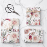 Earthy Shades Floral Botanical Watercolor Pattern Wrapping Paper Sheets<br><div class="desc">Earthy shades flowers pattern wrapping papers</div>