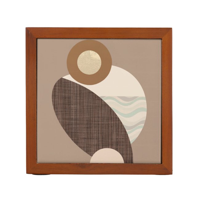 Earthy Shapes Desk Organizer (Front)