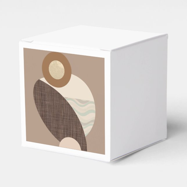 Earthy Shapes Favor Boxes (Front Side)