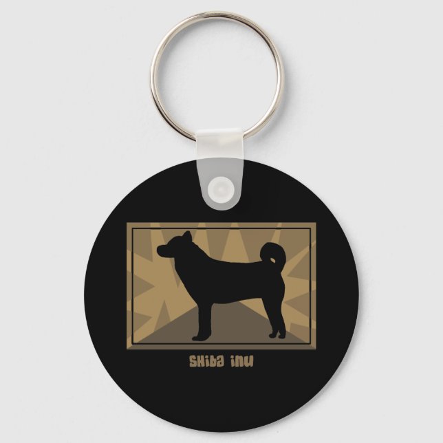 Earthy Shiba Inu Keychain (Front)