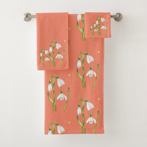 Earthy Spring on a Bathroom Towel Set S