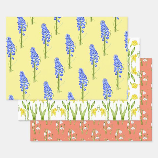 Earthy Spring on Wrapping Paper Sheets (M,D,S) (Set)