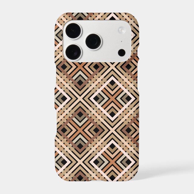 Earthy Squares Pattern Iphone Case (Back)