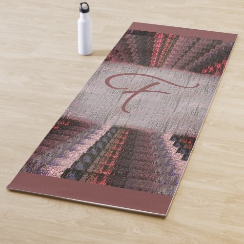 Earthy Suede Pink Red Faded Woven Canvas Yoga Mat