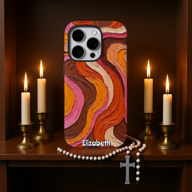Earthy Swirls: Textured Abstract Case-Mate iPhone Case (Creator Uploaded)