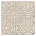 Earthy Taupe and Rust Mandala Pattern Fabric