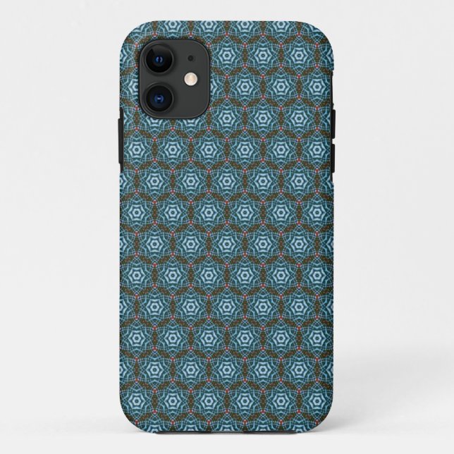 Earthy Teal Hexagon Batik Pattern iPhone 5 Case (Back)