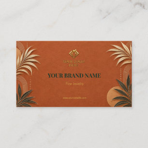 Earthy Terracotta Boho Jewelry Earring Card
