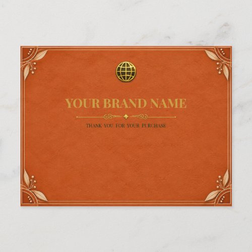Earthy Terracotta Boho Packing Slip Postcard
