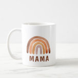 Earthy Tone Watercolor Boho Mama  Coffee Mug<br><div class="desc">Modern rustic watercolor rainbow. Customizable!</div>