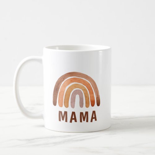 Earthy Tone Watercolor Boho Mama  Coffee Mug
