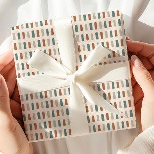 Earthy Toned Modern Geometric Wrapping Paper