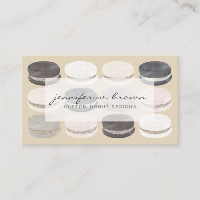 Earthy Tones Boutique Macaron Artisan Business Card