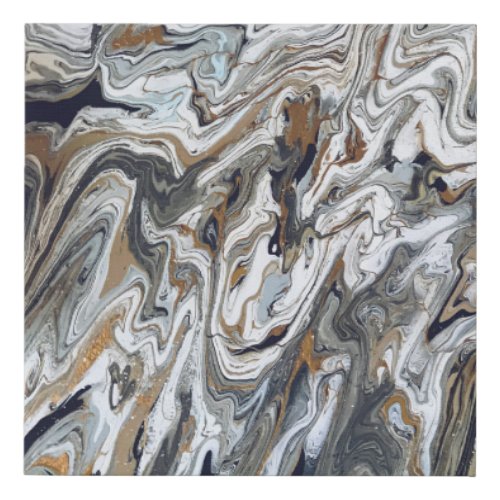 Earthy tones marble fluid Canvas
