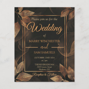 Earthy Tones Minimalist Wedding Invitation