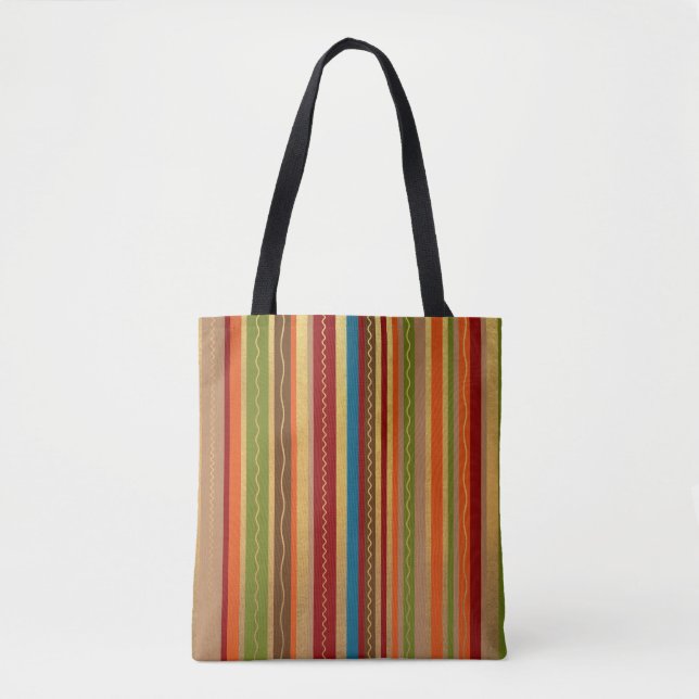 Earthy Tones Stripes  Tote Bag (Front)