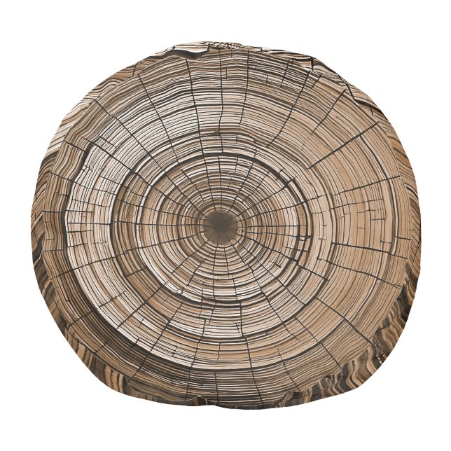 Earthy Tree Ring Pouf  (Bottom)