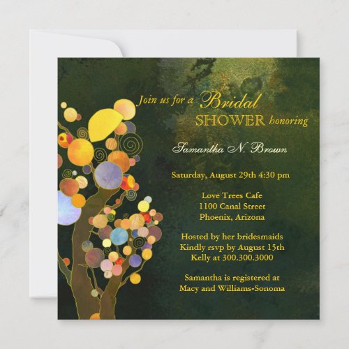 Love Trees Chic, Modern Bridal Shower Invitations