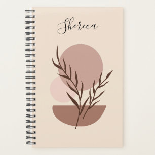 Earthy Trendy Abstract Boho Personalized Planner