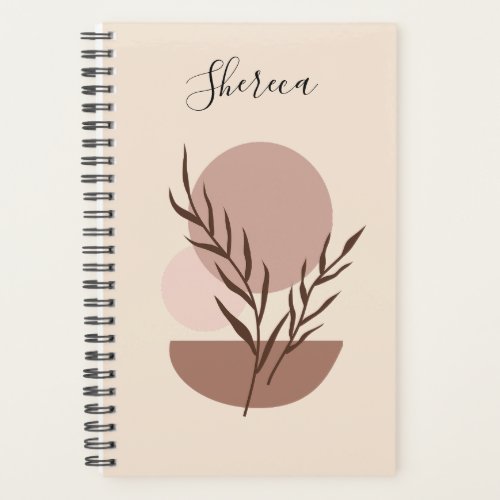 Earthy Trendy Abstract Boho Personalized Planner