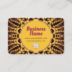 Earthy Tribal Batik Mandala Vibe Business Card