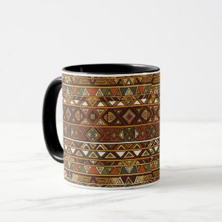 Earthy Tribal Geometric Seamless Pattern Mug