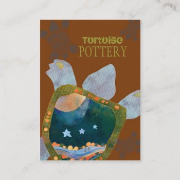 Earthy Unique Sedona Turtle Pottery Business Card by daphne1024 at Zazzle
