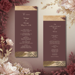 earthy vintage boho chic greenery wedding menu