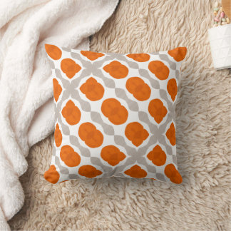 Earthy Warm Autumnal Geometric Decorative Pillow