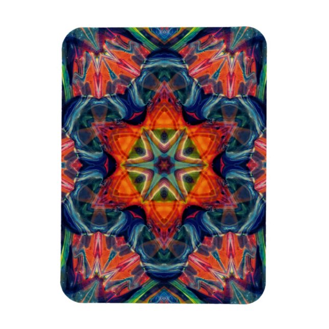 Earthy Warm Energy Kaleidoscope Gradient Magnet (Vertical)