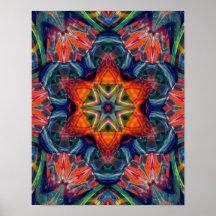 Earthy Warm Energy Kaleidoscope Gradient