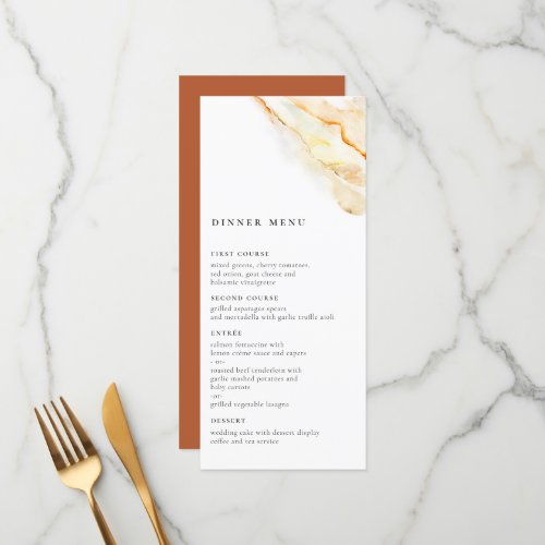 Earthy Watercolor Menu